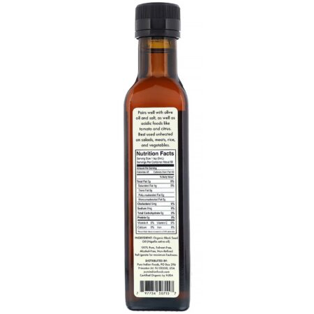 Pure Indian Foods, Óleo de Cominho Preto Orgânico Virgem Prensado a Frio, 250 ml - Image 2