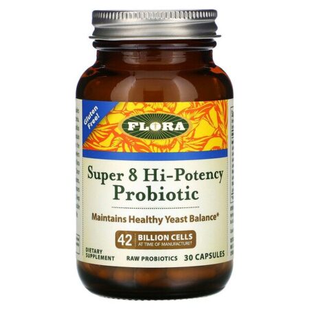 Flora, Udo's Choice, Super 8 Hi-Potency Probiotic, 42 Billion Cells, 30 Capsules