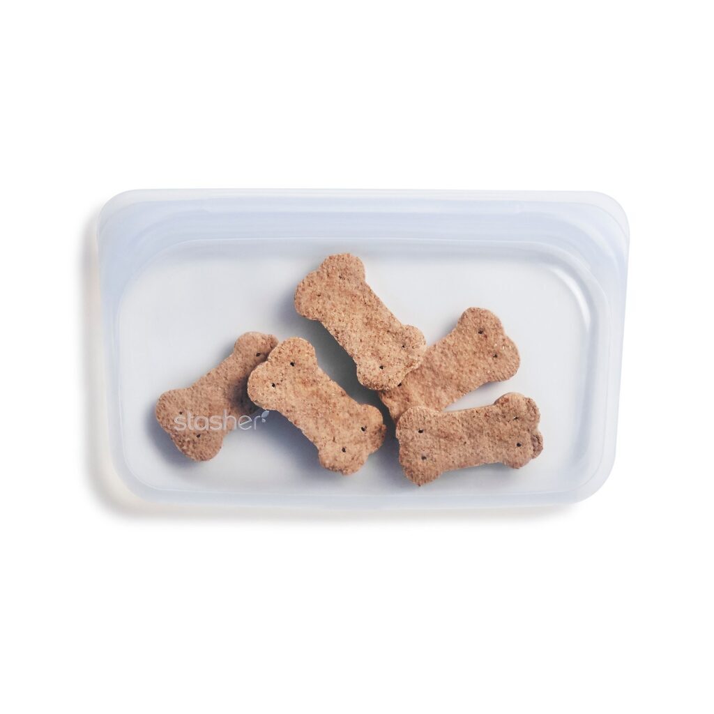 Stasher, Embalagem Reutilizável de Silicone para Alimentos, Tamanho de Lanche Pequenho, Transparente, 9,9 fl oz (293,5 ml) - Imagem 4