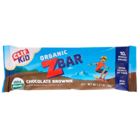 Clif Bar, Clif Kid, Organic Z Bar, Chocolate Brownie, 18 Bars, 1.27 oz (36 g) Each - Image 4