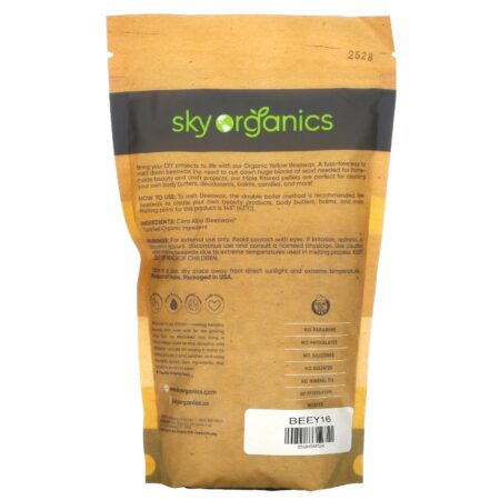 Sky Organics, Organic Yellow Beeswax, 16 oz (454 g) - Image 2