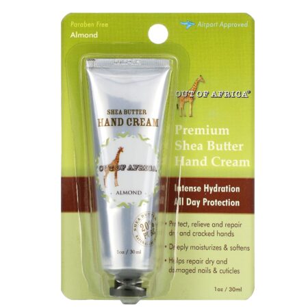 Out of Africa, Creme para as Mãos de Manteiga de Karité Premium, Amêndoa, 1 oz (30 ml) - Image 2