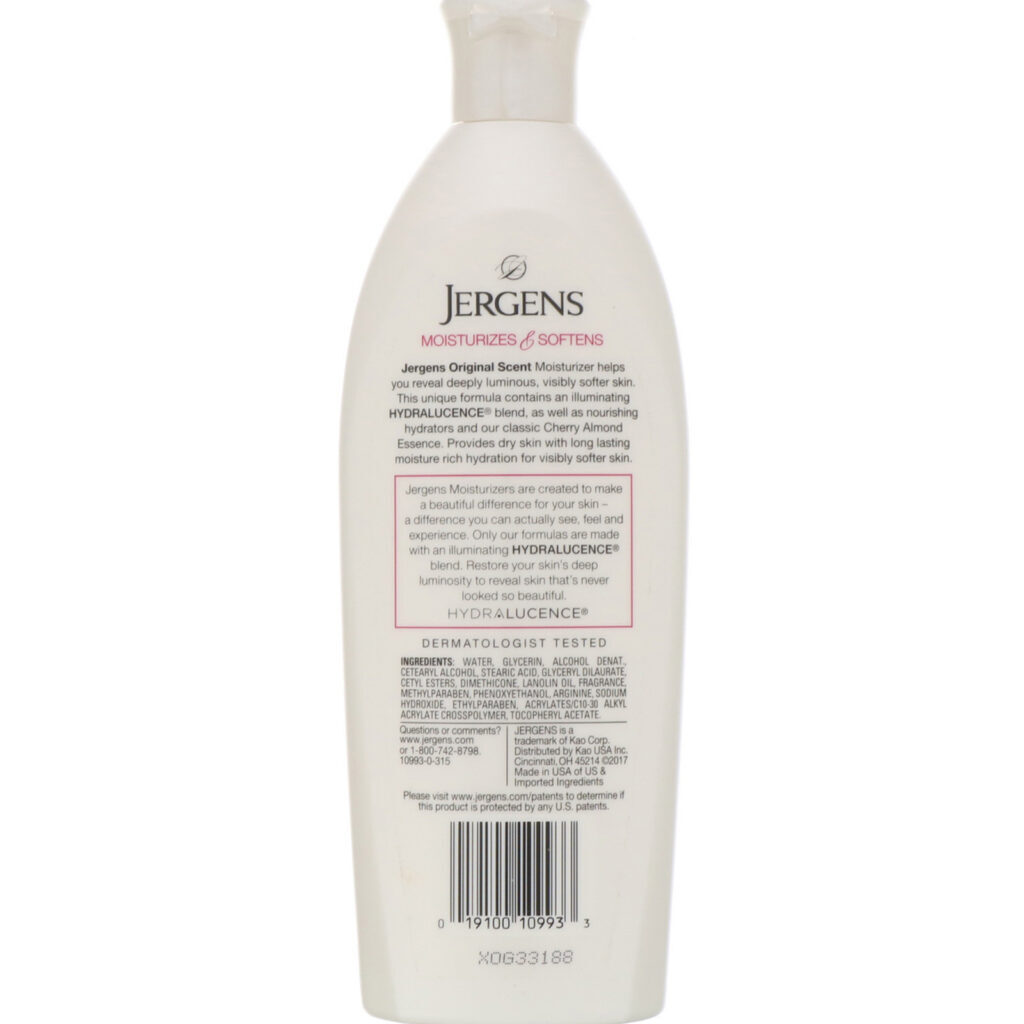 Jergens, Aroma original, Hidratante para pele seca, 10 fl oz (295 ml) - Imagem 2