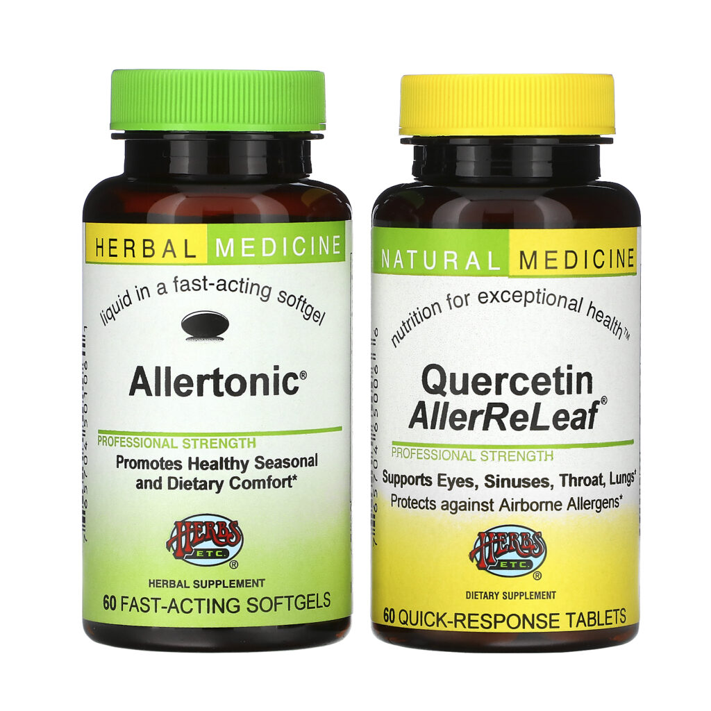 Herbs Etc., Allergy ReLeaf System, 2 Bottles, 60 Softgels/Tablets - Imagem 3