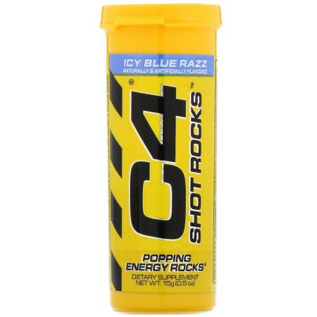 Cellucor, C4 Shot Rocks, Azul Provocante Gelado, 12 Frascos, 0,5 oz Cada - Image 4