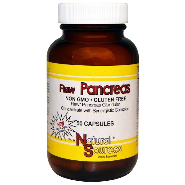 Natural Sources, Cru Pâncreas, 50 Cápsulas