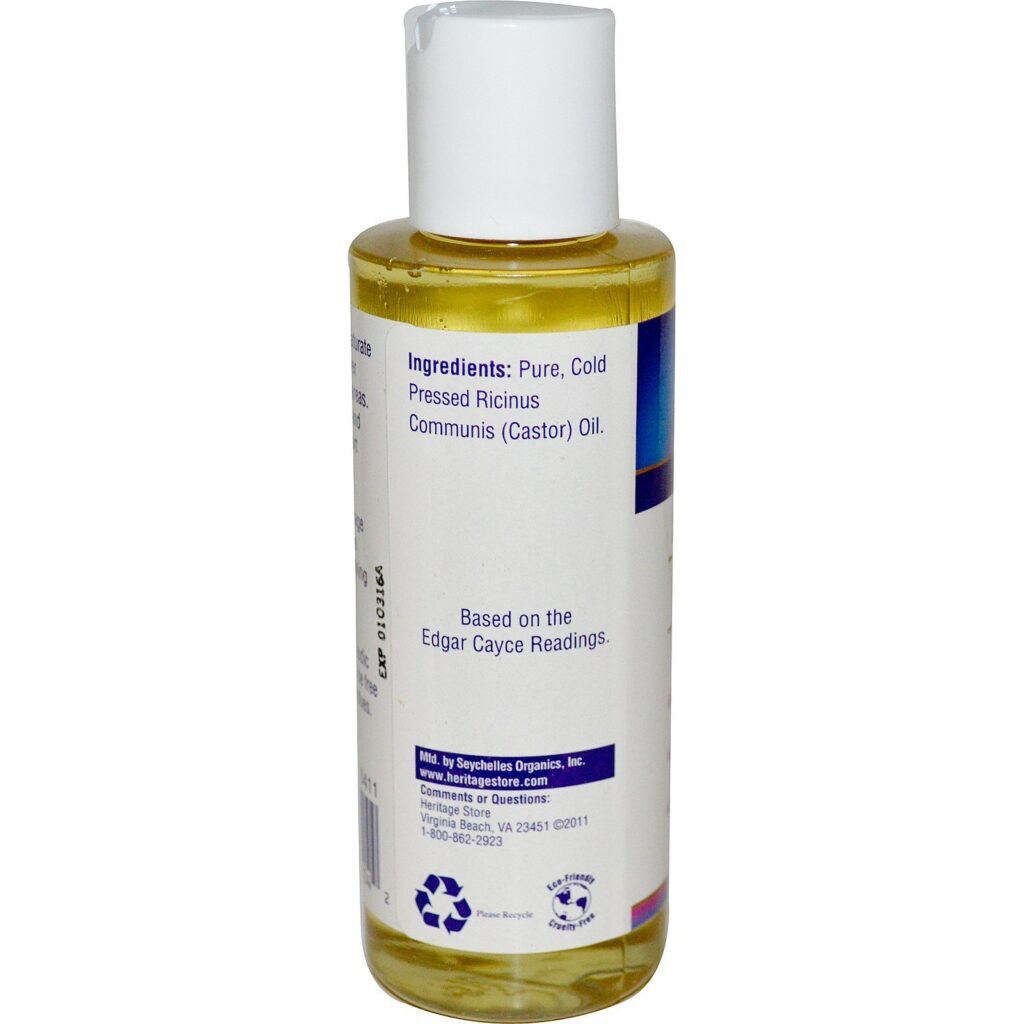 Heritage Store, Óleo de Castor, The Palma Christi, 4 fl oz (120 ml) - Imagem 2