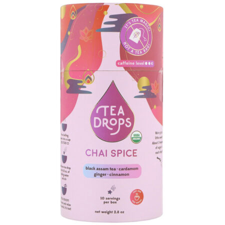 Tea Drops, Chai de Especiarias, 2,8 oz