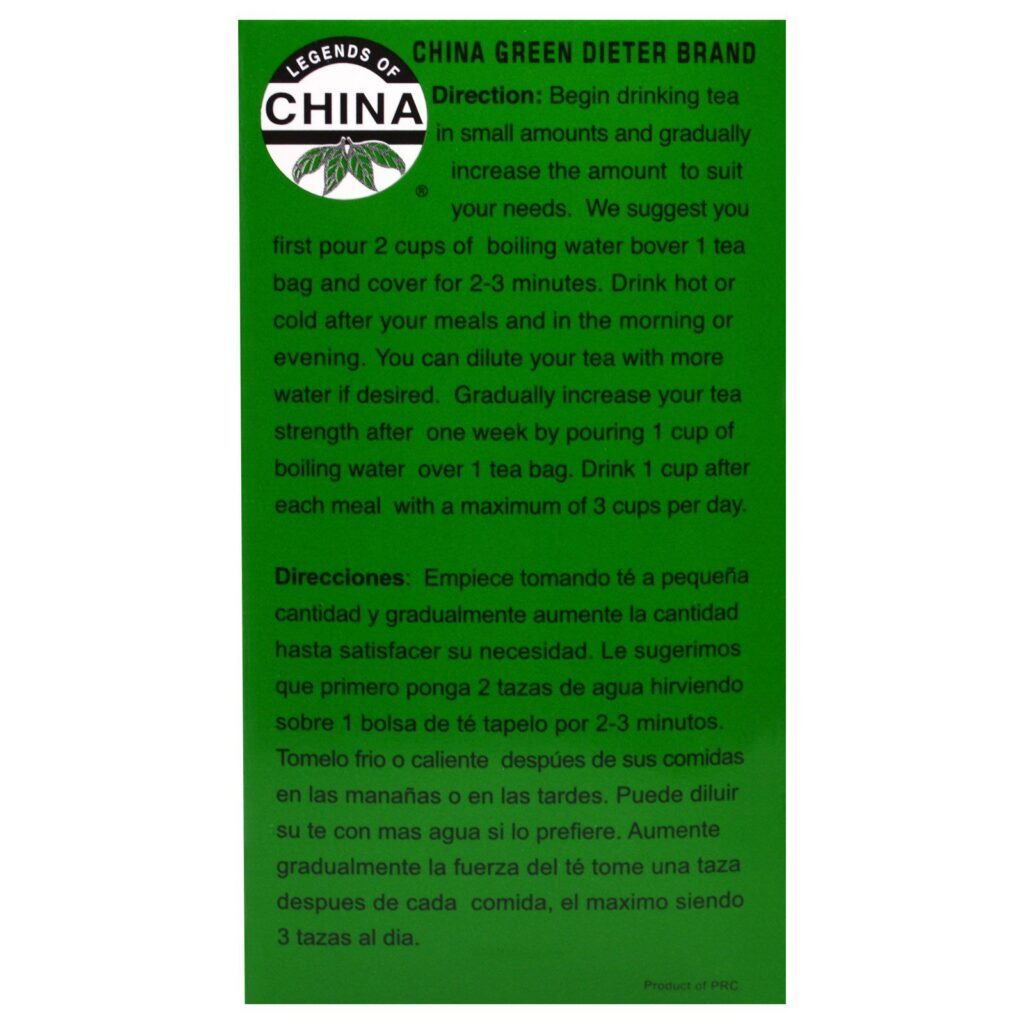 Uncle Lee's Tea, Legends of China, Bebida herbal 100% natural da Dieter, sem cafeína, 30 saquinhos de chá, 69 g - Imagem 3