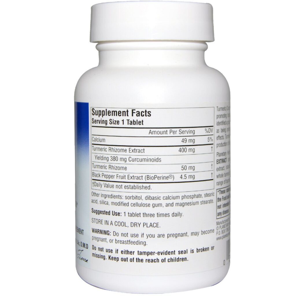 Planetary Herbals, Extrato de Açafrão Espectro Completo, 450 mg, 60 Tabletes - Imagem 2
