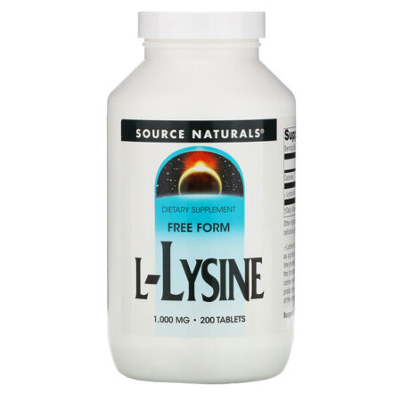 Source Naturals, L-Lisina, 1.000 mg, 200 Comprimidos