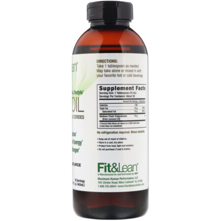 Fit & Lean, Óleo MCT, 15 fl oz (443 ml) - Imagem 2