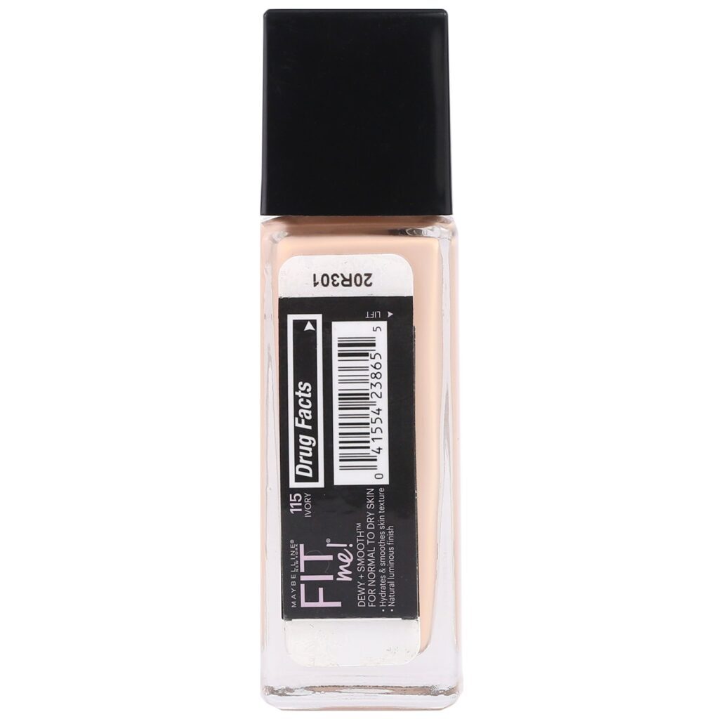 Maybelline, Fit Me, base refrescante e suave, 115 Ivory, 30 ml - Imagem 2
