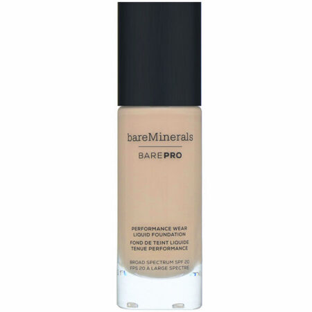 bareMinerals, BAREPRO, Base Líquida de Alta Performance, FPS 20, Sândalo 15, 30 ml (1 fl oz)