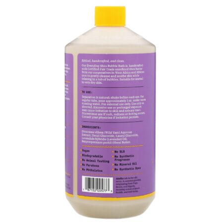 Everyday Shea, Bubble Bath, Lavender, 32 fl oz (950 ml) - Image 2