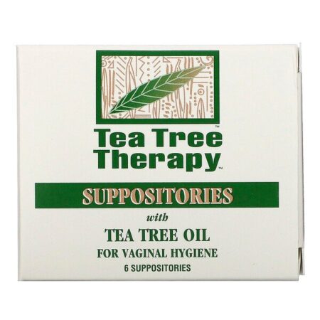 Tea Tree Therapy, Supositórios, com Óleo de Melaleuca, para Higiene Vaginal, 6 Supositórios