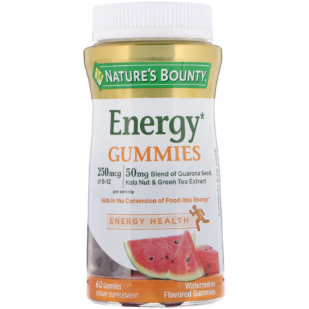 Nature's Bounty, Gomas Energéticas, Sabor Melancia, 60 Gomas