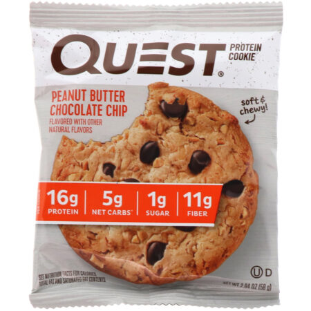 Quest Nutrition, Biscoito de Proteína, Manteiga de Amendoim e Gotas de Chocolate, Embalagem com 12, 58 g Cada - Image 4