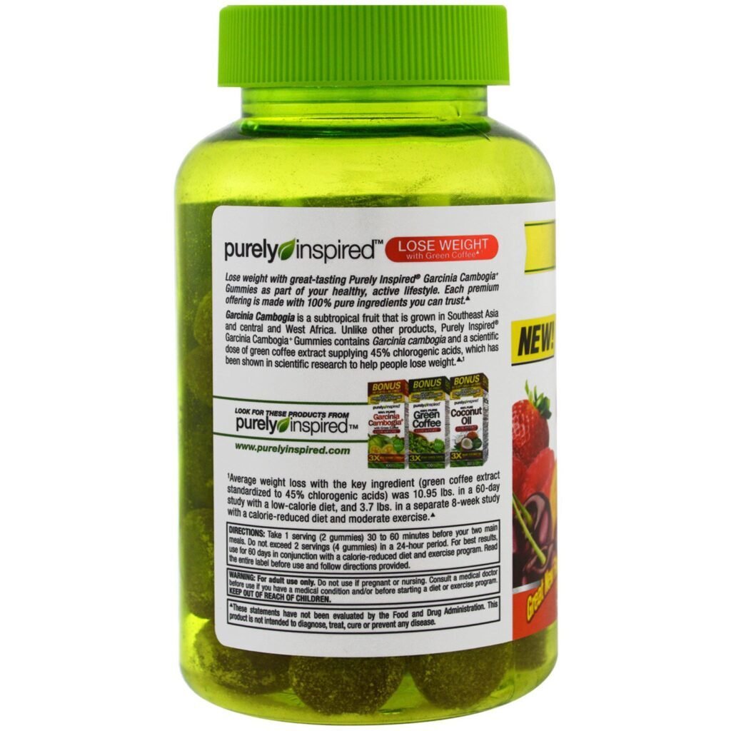 Purely Inspired, Balas de Goma de Garcinia Cambogia, Explosão de Frutas, 50 Gomas - Imagem 3