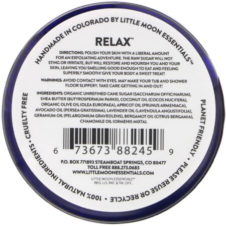 Little Moon Essentials, Relax, Floral Sugar Exfoliant, Bath and Shower, 2 oz (56 g) - Image 2