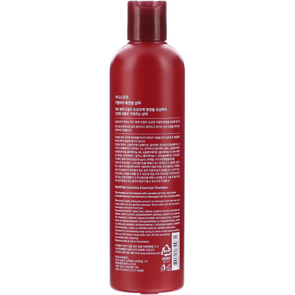 Innisfree, Camellia Essential Shampoo, 10.14 fl oz (300 ml) - Imagem 2