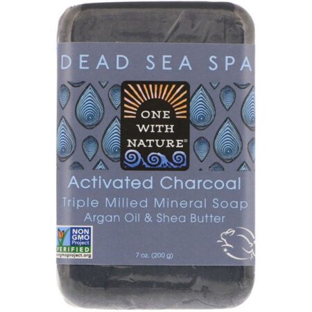 One with Nature, Triple Milled Mineral Soap Bar, Activated Charcoal, 7 oz (200 g)