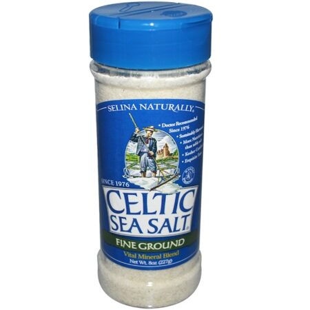 Celtic Sea Salt, Moido Fino, Frasco Agitador Misturador Mineral Vital, 8 oz (227 g)