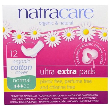 Natracare, Orgânico e Natural, Absorventes Ultra Extra, Normal, 12 Absorventes