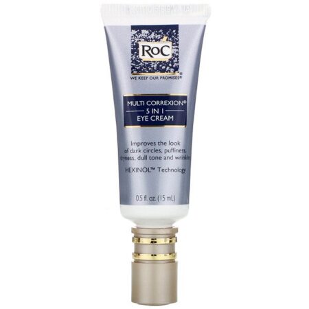 RoC, Correção Múltipla, Creme para a Área dos Olhos, 5 em 1, 0,5 oz fl (15 ml)