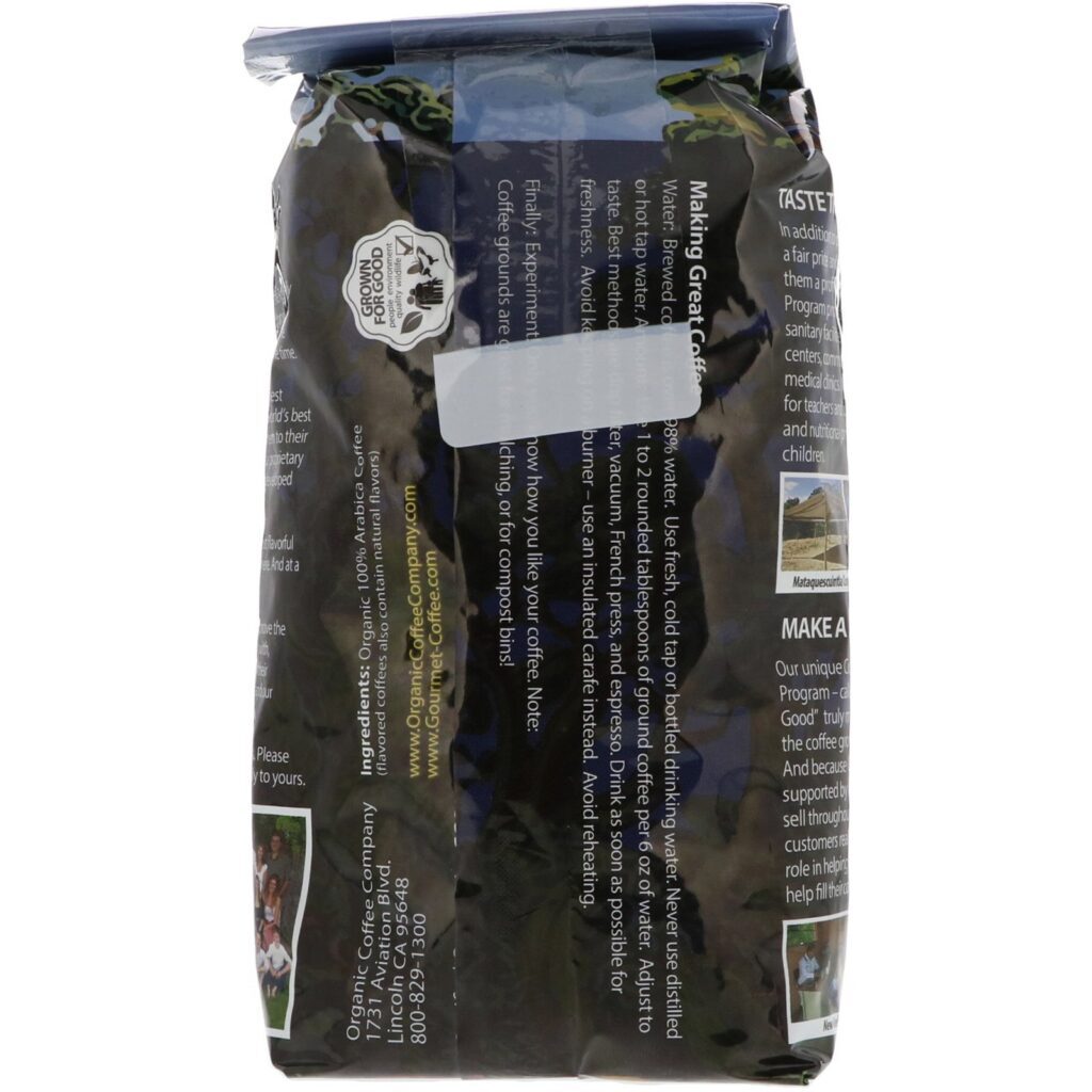 Organic Coffee Co., Torra Francesa, Café em Grãos Integrais, 340 g - Imagem 2