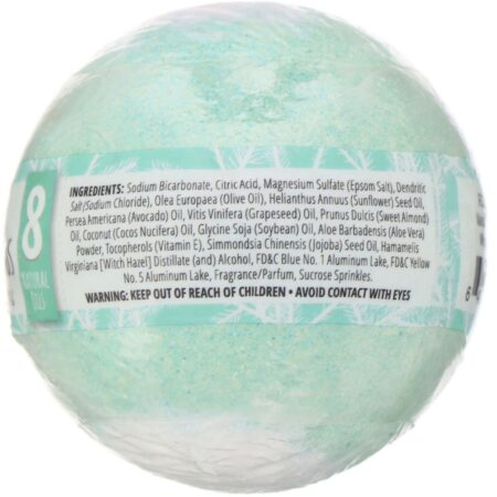 Fizz & Bubble, Esfera de banho efervescente artesanal, Spearmint Eucalyptus, 6,5 oz (184 g) - Image 2