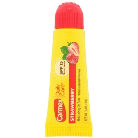 Carmex, Daily Care, Bálsamo Labial Hidratante, Morango, FPS 15, 10 g (0,35 oz)