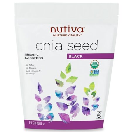 Nutiva, Organic Chia Seed, Black, 32 oz (907 g)