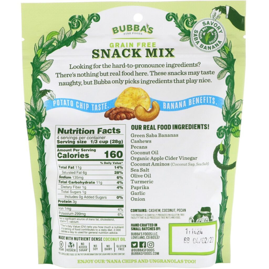 Bubba's Fine Foods, Sortido, Original Salgado, 4 oz (113 g) - Imagem 2