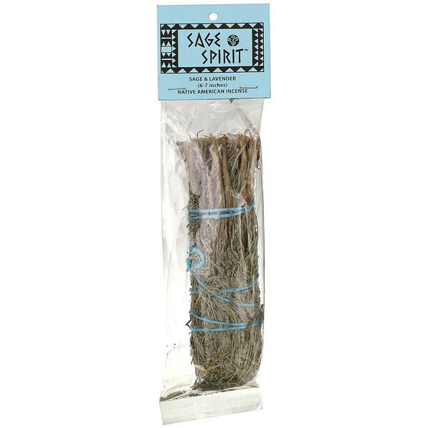 Sage Spirit, Incenso Americano Nativo, Sálvia e Lavanda, 15,2 - 17,8 centímetros