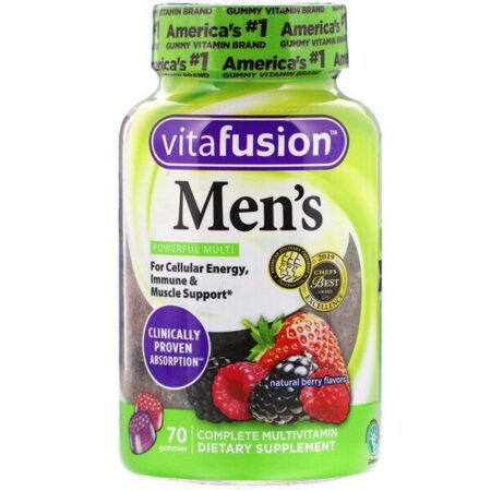 VitaFusion, Multivitamínico Completo Masculino, Sabores Naturais de Frutos Silvestres, 70 Balas de Goma