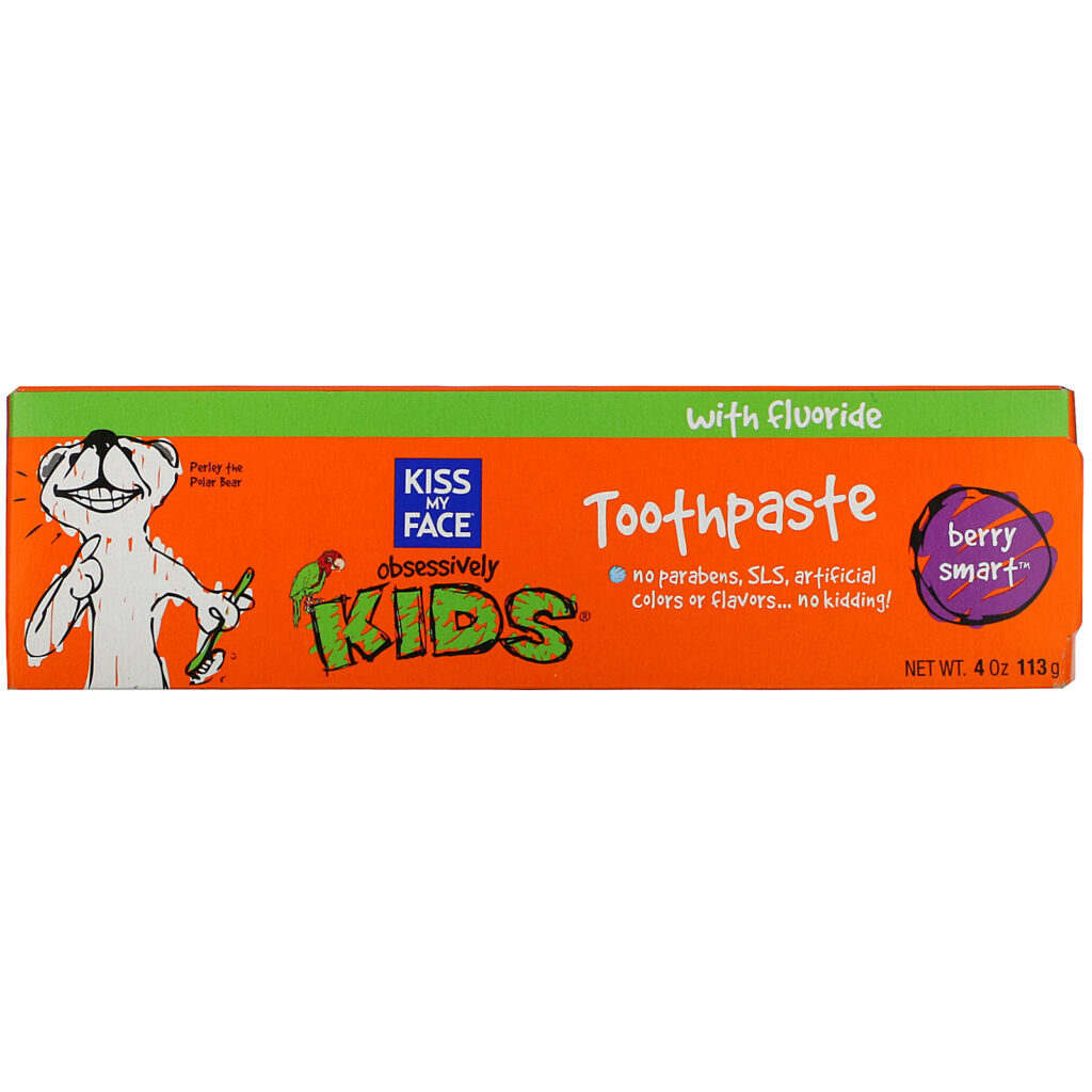 Kiss My Face, Obsessively Kids, Toothpaste, Berry Smart, 4 oz (113 g) - Imagem 2
