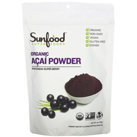 Sunfood, Pó de Açaí da Amazônia, 4 oz (113g)