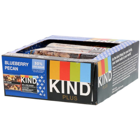 KIND Bars, Kind Plus, Blueberry Pecan, 12 Bars, 1.4 oz (40 g) Each