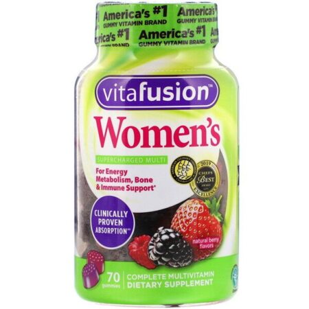 VitaFusion, Multivitamínico completo para mulheres, Sabores naturais de frutas silvestres, 70 Gomas