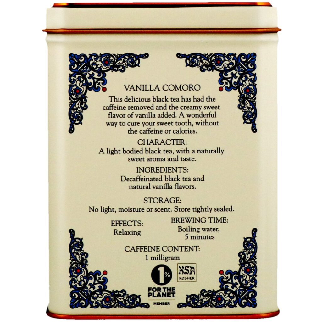 Harney & Sons, Mistura para Chá HT, Chá de Baunilha Comoro, 20 Sachês de Chá, 40 g (1,4 oz) - Imagem 2