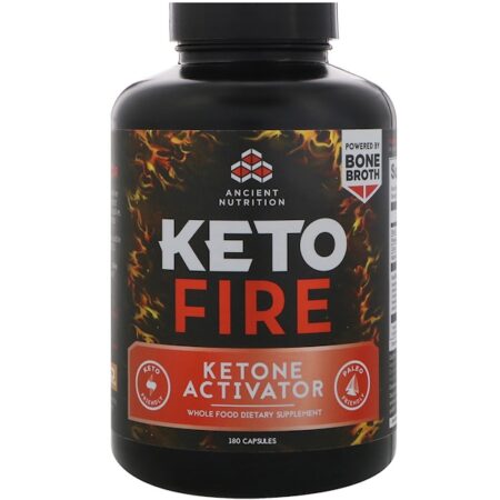 Dr. Axe / Ancient Nutrition, Keto Fire, Ativador de Cetona, 180 cápsulas