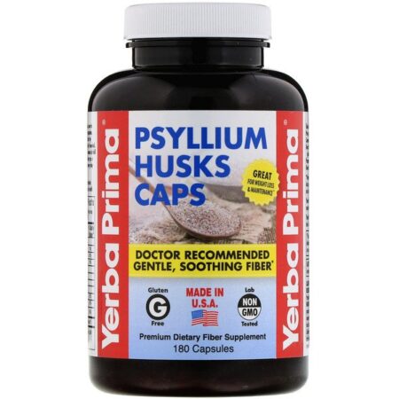 Yerba Prima, Cascas de Psyllium, 625 mg, 180 cápsulas