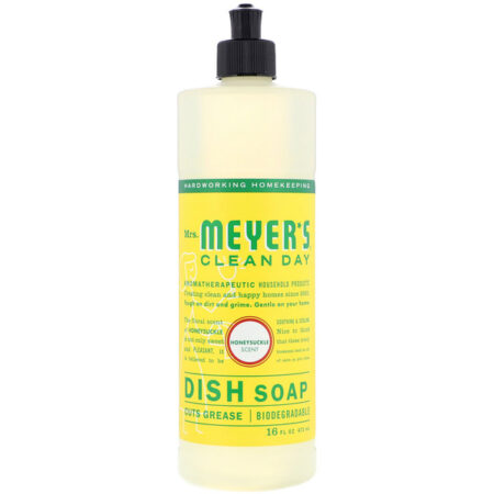 Mrs. Meyers Clean Day, Dish Soap, Honeysuckle Scent, 16 fl oz (473 ml)