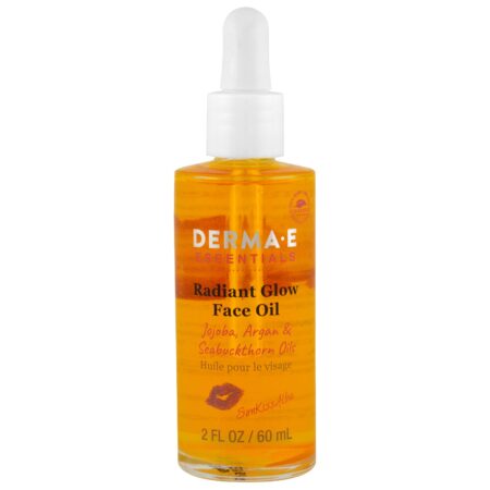 Derma E, SunKiss Alba, Óleo Facial para Brilho Radiante, Óleos de Jojoba, Argan e Espinheiro Marítimo, 2 fl oz (60 ml) - Image 3