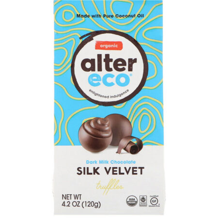 Alter Eco, Chocolate Ao Leite Amargo Orgânico, Trufas Aveludadas e Sedosas, 4,2 oz (120 g)