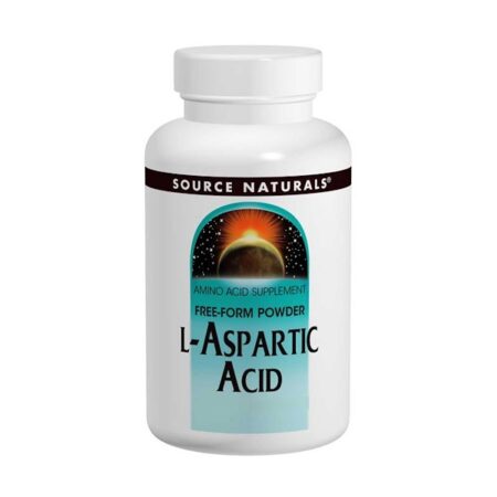 Source Naturals, Ácido L-Aspártico, fórmula livre em pó, 3,53 oz (100 g)