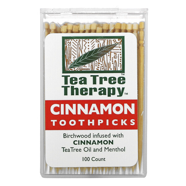 Tea Tree Therapy, Palitos de Dente de Canela, 100 aproximadamente