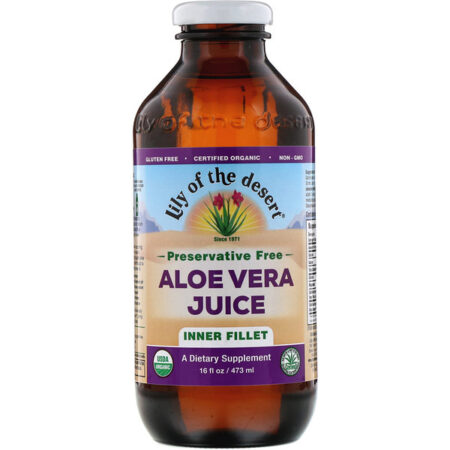 Lily of the Desert, Orgânico, Suco de Aloe Vera, Filete Interno, Sem Conservantes, 473 ml (16 fl oz)