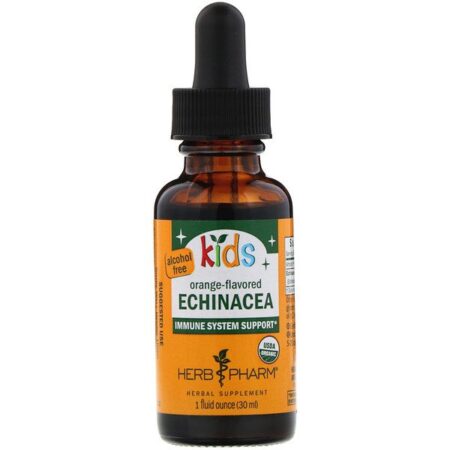 Herb Pharm, Kids Echinacea, Sem Álcool, Sabor de Laranja, 30 ml (1 fl oz)